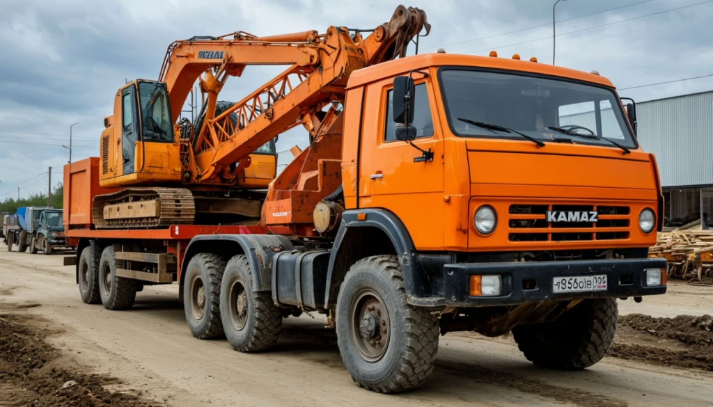 Перебазировка строительной техники на прицепах (полуприцепах) без предварительного демонтажа на отдельные конструктивные части (часть 4).
