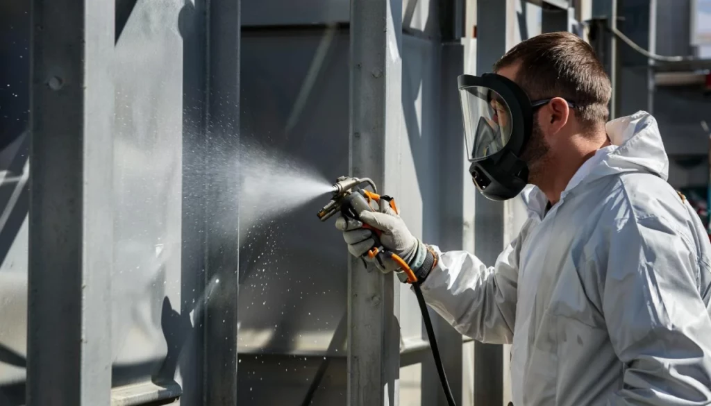 Расчет и определение объема окраски металлических конструкций, при отсутствии информации в ПД.