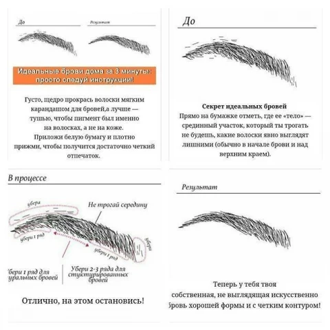 Шпаргалка для бровиста!